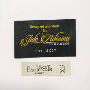 의류 맞춤 브랜드 로고 의류 라벨 짠 라벨 - Product Image 5