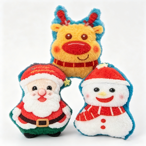 Juguetes de Peluche Navideños Súper Suaves y Adorables al por Mayor, Muñeca de Cama, Regalo Antiestrés, Animales de Peluche de 8 Pulgadas para Niños - Product Image 1
