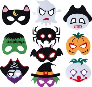 110 Uds. Múltiples estilos ecológicos de alta calidad de fieltro para niños, máscaras de Cosplay de Halloween para fiesta de disfraces de Halloween - Product Image 1