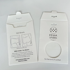 Bao bì giấy phong bì tùy chỉnh logo bán lẻ khăn bao bì phong bì với cửa sổ trong suốt rõ ràng - Product Image 6