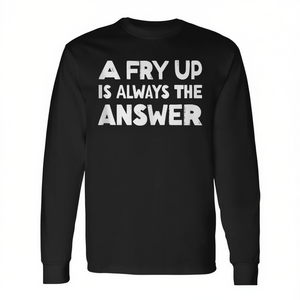 Camiseta de manga larga con el letrero 'A Fry Up Is Always The Answer' y el slogan 'Full English Breakfast' - Product Image 2