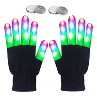 Gant lumineux néon pour accessoires de fête Gant lumineux pour Rave, éclairage extérieur pour spectacle