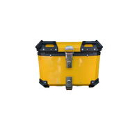 Boîte à bagages de moto de remplacement, 55L, grande capacité, en alliage d'aluminium, avec dossier et doublure intérieure