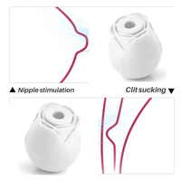 Leuchtende Rosen-Vibe: Klitorissaug-Vibrator, Nippelsauger, Klitorisstimulator, Glühender Rosen-Vibrator, Sexspielzeug für Frauen