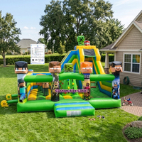 Château gonflable commercial pour enfants, avec toboggan et souffleur, idéal pour les fêtes en extérieur