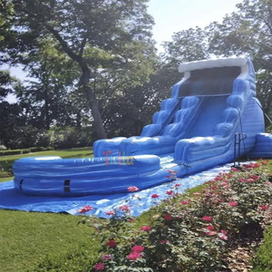 Toboggan aquatique gonflable bleu de qualité supérieure et piscine, adapté aux <span class=keywords><strong>activités</strong></span> de château gonflable en plein air pour enfants et familles - Product Image 4