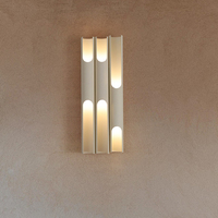 Applique murale finition blanc aspect plâtre, lampes murales personnalisées, éclairage mural moderne, luminaire LED minimaliste