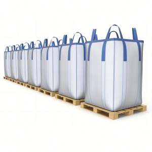 Conductive Four Loop <b>FIBC</b> Big <b>Bag</b> with Duffle Top and Flat Bottom Feature - Product Image 1