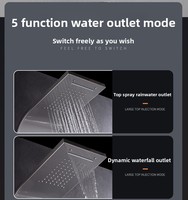 Panneau de douche pluie moderne de luxe en acier inoxydable 304, ensemble complet avec mitigeur de douche, système de douche haut de gamme pour salle de bain et hôtel