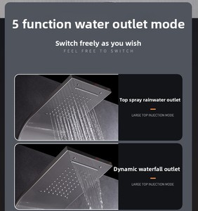 Modern Luxury 304 Stainless Steel Rain <strong>Shower</strong> Panel, Full Set with Mix <strong>Shower</strong> Faucet, High-End <strong>Shower</strong> <strong>System</strong> for Bathroom Hotel - Product Image 4
