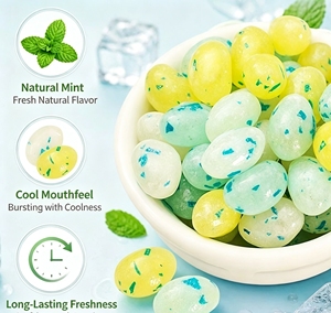 Bonbons gélifiés à la menthe, bonbons Jell-O - Saveur fraîche - Vente en gros en vrac de la série Fresh Breath - Product Image 1