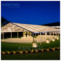 Tente Événementielle Extérieure de Luxe Transparente Sur Mesure 20x40 30x50, Grande Tente de Mariage Commerciale Transparente pour Événements
