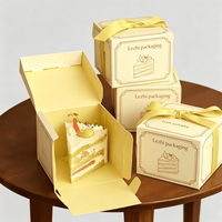 Boîte à gâteau carrée personnalisée avec logo, écologique, recyclable, en carton alimentaire
