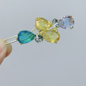 Épingles à <span class=keywords><strong>cheveux</strong></span> en diamant de couleur à la mode coréenne pour <span class=keywords><strong>cheveux</strong></span> <span class=keywords><strong>courts</strong></span> Chic Fringe Control Rhinestone Accessoires de pince à <span class=keywords><strong>cheveux</strong></span> pour filles - Product Image 2