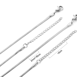 Collar de acero inoxidable cadenas doradas y plateadas de 18 pulgadas de longitud ajustable - Product Image 5
