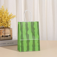 Sacs cadeaux Xiyu mignons motif pastèque, sacs en papier kraft à poignée, vente en gros pour fabricants, personnalisables
