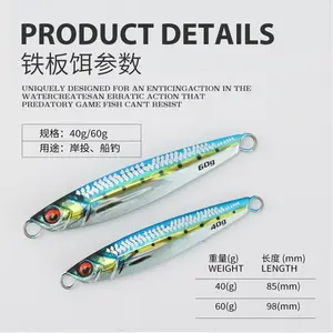 JiggingDuke DUO 3D Printed 40g 60g Shore Casting Slow Pitch Jigging Fishing Metal Jig Lead Jigging Sea Fishing Lure