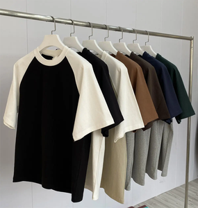 เสื้อยืดโอเวอร์ไซส์แขนแร็กแลนผ้าคอตตอน 100% หนัก 260GSM แบบเรียบ ไม่มีลาย สกรีนโลโก้ได้ตามสั่ง สไตล์สตรีทแวร์ สำหรับผู้ชาย ขายส่ง - Product Image 2