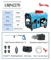 LBJN seri 2270 Model 600Bar 48P 22L/min Flow Diesel pembersih tekanan tinggi Roughening mesin cuci mobil toko pompa air pertanian