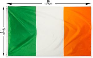 Personalizado 100% poliéster impresión 3x5ft <span class=keywords><strong>Norte</strong></span> <span class=keywords><strong>Irlanda</strong></span> país <span class=keywords><strong>bandera</strong></span> naranja verde blanco <span class=keywords><strong>bandera</strong></span> nacional irlandesa - Product Image 2