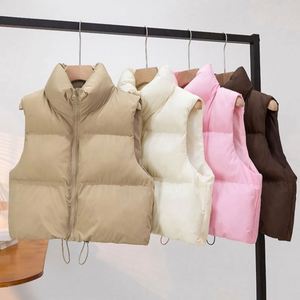 Femmes automne hiver haute qualité pliable léger chaud col montant coupe-vent mince mince <span class=keywords><strong>sans</strong></span> <span class=keywords><strong>manches</strong></span> bouffant veste vers le bas gilet - Product Image 1