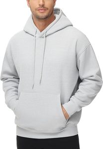 Sudadera con Capucha para Hombre, Forrada, Tejida, Sólida, Cómoda, Talla Grande, de Felpa, Poliéster/Algodón, Secado Rápido, Teñida, Deportiva - Product Image 3