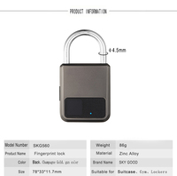 Nouveau cadenas intelligent à empreinte digitale, étanche, en alliage de zinc, antivol, pour extérieur, maison, casier, sac