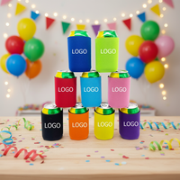 Coozies de bière de support trapu personnalisé avec logo bouteille mince néoprène isolé vierge sublimation peut manchon refroidisseur