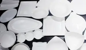 Vajilla de cerámica sin logotipo, cuencos, platillos, blanco, moderno, a granel, venta por toneladas para Cocina