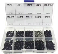 Vis autotaraudeuses à tête fraisée cruciforme Phillips DIN 7981, oxyde noir, CS noir, acier inoxydable noir, zingué noir, filetage M3 M5