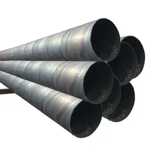 SSAW ERW LSAW ASTM A252 API 5L Fluid Conveying Spiral Welded Steel Pipe for Water Oil and Gas