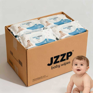 Lingettes pour bébé en gros OEM, jetables, biologiques, antibactériennes, extra douces, 80 lingettes, nettoyantes, écologiques, fournisseur de lingettes humides pour bébé - Product Image 1