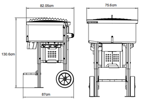 Redsun MXA160 <span class=keywords><strong>Mixer</strong></span> beton baja, kapasitas 160L Motor 2500W 10m/jam produktivitas untuk penggunaan situs konstruksi yang efisien - Product Image 3