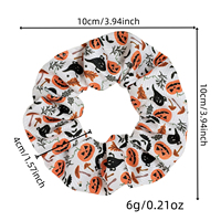 Coleteros Texturizados de Halloween para Mujer, con Estampado de Telaraña, Calabaza y Murciélago, Coleteros Elásticos Grandes, Accesorios para el Cabello para Fiestas y Festivales