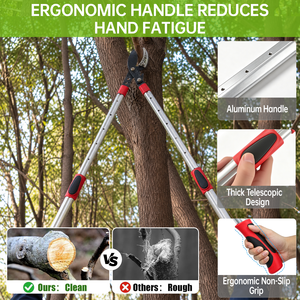6 Level <strong>Telescopic</strong> <strong>Loppers</strong> 65 Manganese Steel Heavy Duty Branch Trimmer Rubber Anti-Slip Grip Hedge Shears Garden Fruit <strong>Tree</strong> - Product Image 4