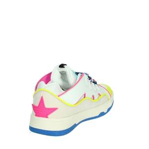 Sneakers Donna SASS240737 Bianco Giallo in Tela, Scarpe Trendy - Product Image 3
