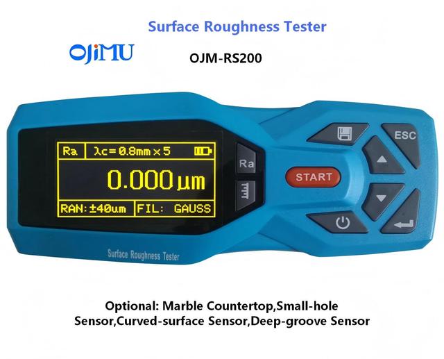 Multi Functional OJM-RS200 High Accuracy Surface Roughness Tester Ra/Rq Parameters Color Screen IP55 Protection for Various