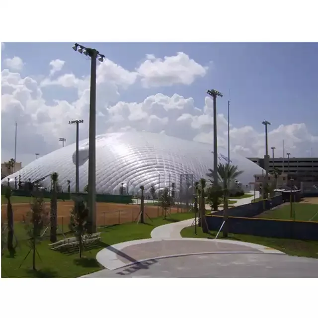 Büyük uzay açık spor ve eğlence hava sirkülasyonu spor hava kubbe şişme çadır hava destekli yapı