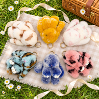 Porte-clés Lapin en Fourrure de Lapin Rex, Charme de Sac Lapin en Peluche Mignon, Pendentif de Sac à Main Moelleux, Accessoire de Mode, Vente en Gros OEM ODM