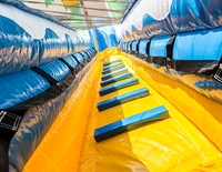 WINSUN Toboggan gonflable personnalisé en forme de crocodile, location commerciale, équipement d'extérieur
