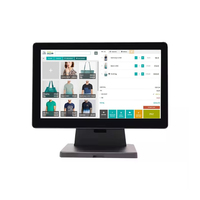 Couvercle arrière en métal tactile capacitif de 15.6 ''Système tactile Pos Machine Pos étanche à vendre pour magasin de détail