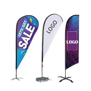 Bandera de Plumas de Poliéster Personalizada al por Mayor con Logotipo <span class=keywords><strong>para</strong></span> Exteriores, Pancarta de Playa <span class=keywords><strong>para</strong></span> Promoción, Publicidad y Decoración - Product Image 5
