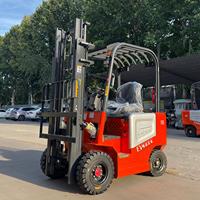 Chariot élévateur électrique de 2 tonnes avec positionneur de fourches et pince à balles, chariot élévateur automatique avec direction assistée et pneus pleins