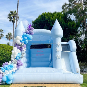 <span class=keywords><strong>Castillo</strong></span> Inflable Blanco de PVC para Bodas, Alquiler Comercial, con Tobogán, Fácil de Instalar, para Alquiler - Product Image 3