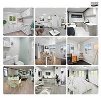 Villa Prefabricada Moderna de Dos Pisos con Techo Plano de 20 pies, Expandible, con Paredes de Vidrio y Textura de Madera, Casa Dúplex 2-en-40HQ para Resort Panorámico