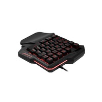Clavier de jeu à une main 35 touches, rétroéclairage RGB, clavier à membrane ergonomique avec large repose-poignets, OEM Plug and Play