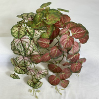 LO-906 Guirlande de fleurs artificielles réalistes de bégonia pour paniers suspendus, fausses fleurs rampantes pour la décoration murale de la maison et du balcon