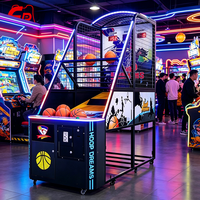 Machine de basket-ball d'arcade pliable en métal, gain de place, avec tableau de scores LED, prise en charge espagnole/anglaise, rangement facile