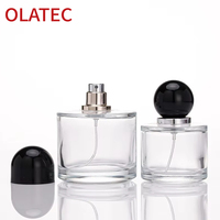 Botella de Perfume de Vidrio de 50 ml, Personalizada, Profesional, al por Mayor, a Prueba de Fugas, con Tapa de Rosca, Recargable, Envase Vacío, Fragancia Personalizada