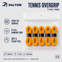 Surgrip de tennis Tacky pour raquette de badminton – Confort optimal, adhérence douce, absorption de la transpiration – Lot de 5, orange – Fabrication OEM